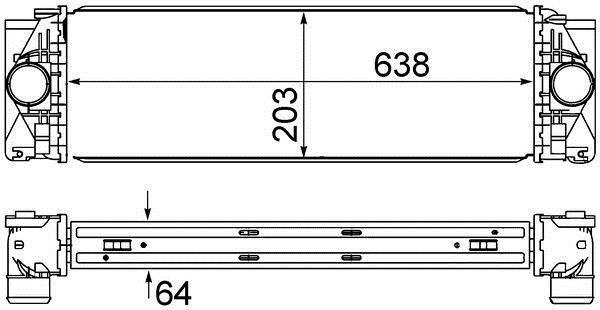 Intercooler, échangeur (Refroidisseur d'air) MAHLE Aftermarket ref. CI 369 000S