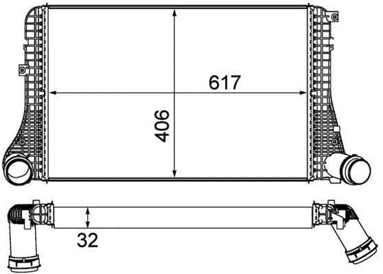 Intercooler, échangeur (Refroidisseur d'air) MAHLE Aftermarket ref. CI 387 000P