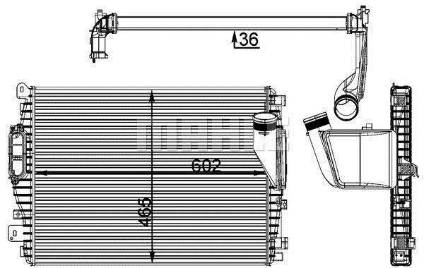 Intercooler, échangeur (Refroidisseur d'air) MAHLE Aftermarket ref. CI 405 000P