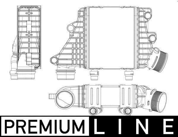 Intercooler, échangeur (Refroidisseur d'air) MAHLE Aftermarket ref. CI 412 000P