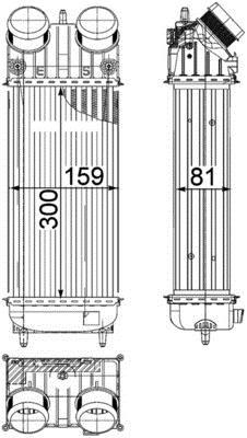 Intercooler, échangeur (Refroidisseur d'air) MAHLE Aftermarket ref. CI 418 000P