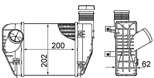 Intercooler, échangeur (Refroidisseur d'air) MAHLE Aftermarket ref. CI 423 000S