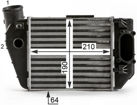 Intercooler, échangeur (Refroidisseur d'air) MAHLE Aftermarket ref. CI 432 000P
