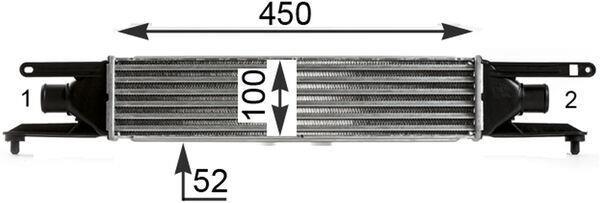 Intercooler, échangeur (Refroidisseur d'air) MAHLE Aftermarket ref. CI 434 000P