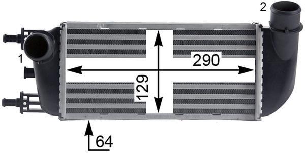 Intercooler, échangeur (Refroidisseur d'air) MAHLE Aftermarket ref. CI 436 000P