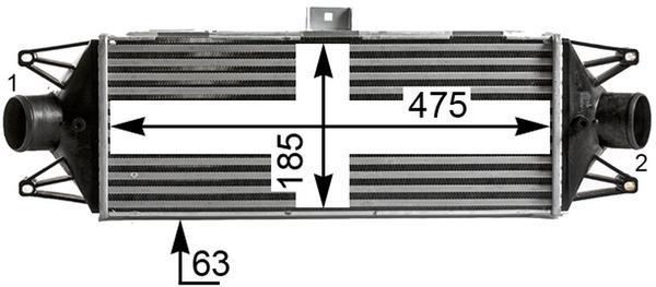 Intercooler, échangeur (Refroidisseur d'air) MAHLE Aftermarket ref. CI 438 000P
