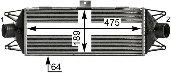 Intercooler, échangeur (Refroidisseur d'air) MAHLE Aftermarket ref. CI 439 000P