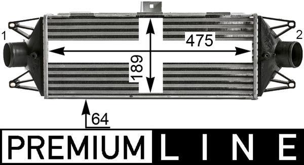 Intercooler, échangeur (Refroidisseur d'air) MAHLE Aftermarket ref. CI 439 000P