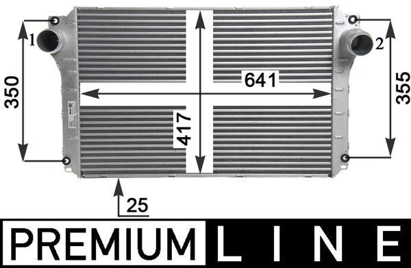 Intercooler, échangeur (Refroidisseur d'air) MAHLE Aftermarket ref. CI 463 000P