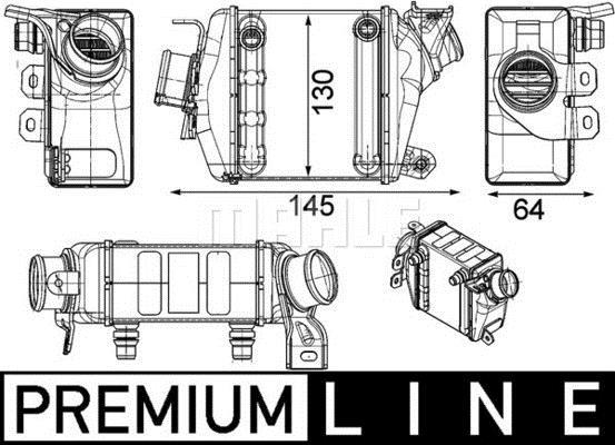 Intercooler, échangeur (Refroidisseur d'air) MAHLE Aftermarket ref. CI 464 000P