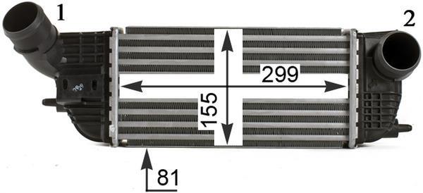 Intercooler, échangeur (Refroidisseur d'air) MAHLE Aftermarket ref. CI 466 000P
