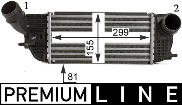 Intercooler, échangeur (Refroidisseur d'air) MAHLE Aftermarket ref. CI 466 000P