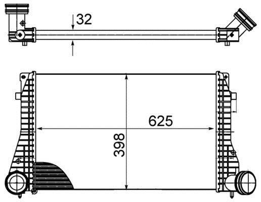 Intercooler, échangeur (Refroidisseur d'air) MAHLE Aftermarket ref. CI 482 000S