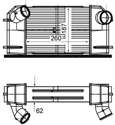 Intercooler, échangeur (Refroidisseur d'air) MAHLE Aftermarket ref. CI 503 000S