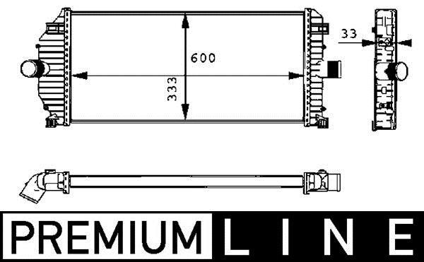 Intercooler, échangeur (Refroidisseur d'air) MAHLE Aftermarket ref. CI 50 000P