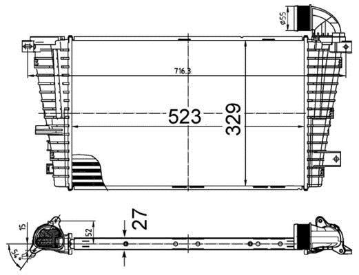 Intercooler, échangeur (Refroidisseur d'air) MAHLE Aftermarket ref. CI 513 000S