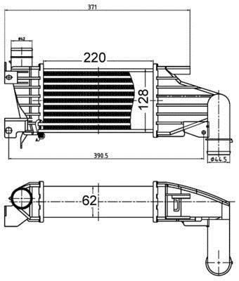 Intercooler, échangeur (Refroidisseur d'air) MAHLE Aftermarket ref. CI 514 000S