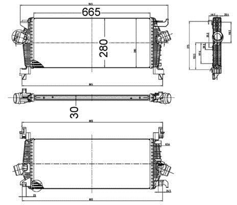 Intercooler, échangeur (Refroidisseur d'air) MAHLE Aftermarket ref. CI 515 000S