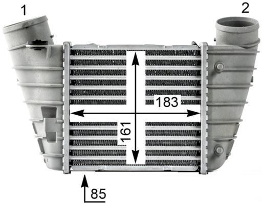 Intercooler, échangeur (Refroidisseur d'air) MAHLE Aftermarket ref. CI 527 000P