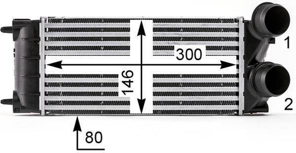 Intercooler, échangeur (Refroidisseur d'air) MAHLE Aftermarket ref. CI 528 000P