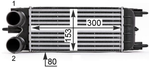 Intercooler, échangeur (Refroidisseur d'air) MAHLE Aftermarket ref. CI 529 000P