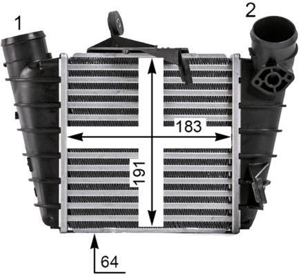 Intercooler, échangeur (Refroidisseur d'air) MAHLE Aftermarket ref. CI 530 000P