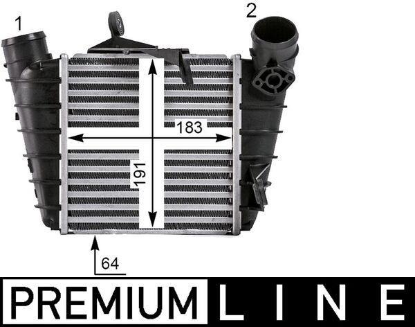 Intercooler, échangeur (Refroidisseur d'air) MAHLE Aftermarket ref. CI 530 000P