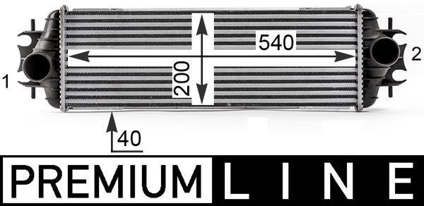 Intercooler, échangeur (Refroidisseur d'air) MAHLE Aftermarket ref. CI 531 000P