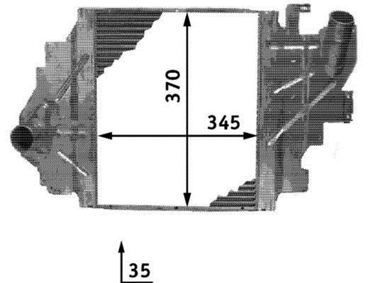 Intercooler, échangeur (Refroidisseur d'air) MAHLE Aftermarket ref. CI 65 000P