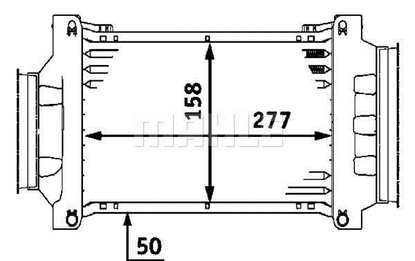 Intercooler, échangeur (Refroidisseur d'air) MAHLE Aftermarket ref. CI 73 000P