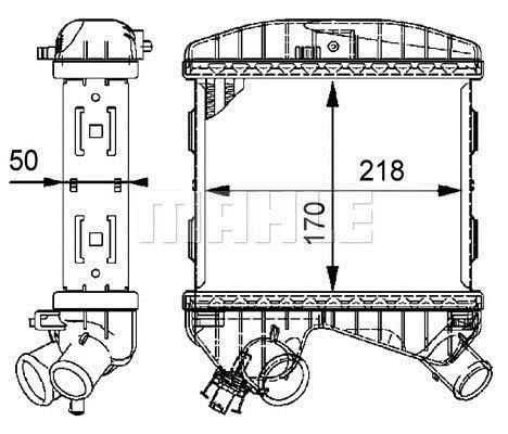 Intercooler, échangeur (Refroidisseur d'air) MAHLE Aftermarket ref. CI 76 000P