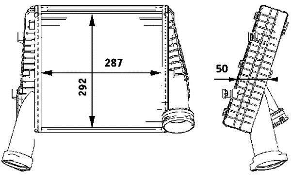 Intercooler, échangeur (Refroidisseur d'air) MAHLE Aftermarket ref. CI 78 000P