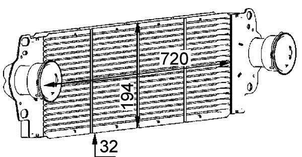 Intercooler, échangeur (Refroidisseur d'air) MAHLE Aftermarket ref. CI 80 000P