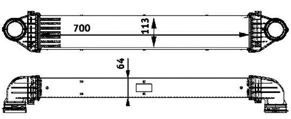 Intercooler, échangeur (Refroidisseur d'air) MAHLE Aftermarket ref. CI 84 000P