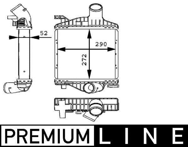 Intercooler, échangeur (Refroidisseur d'air) MAHLE Aftermarket ref. CI 88 000P