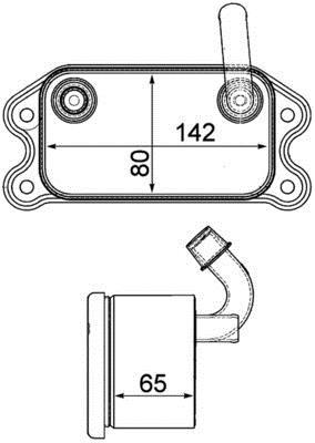 Radiateur d'huile moteur (Refroidisseur d'huile moteur) MAHLE Aftermarket ref. CLC 101 000P
