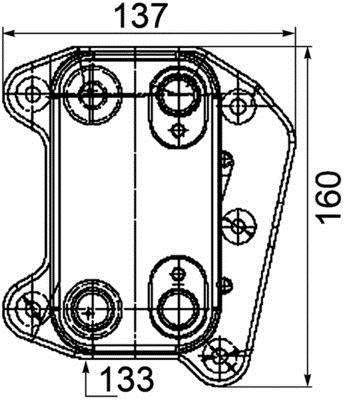 Radiateur d'huile moteur (Refroidisseur d'huile moteur) MAHLE Aftermarket ref. CLC 104 000P