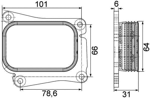 Radiateur d'huile moteur (Refroidisseur d'huile moteur) MAHLE Aftermarket ref. CLC 111 000P