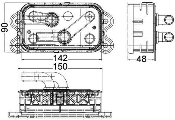 Radiateur d'huile moteur (Refroidisseur d'huile moteur) MAHLE Aftermarket ref. CLC 112 000P