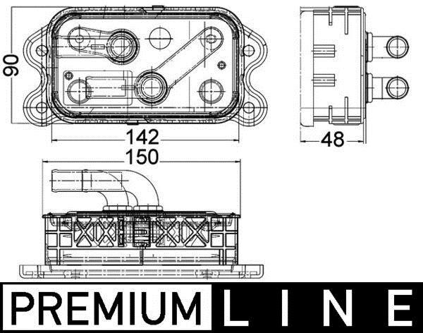 Radiateur d'huile moteur (Refroidisseur d'huile moteur) MAHLE Aftermarket ref. CLC 112 000P