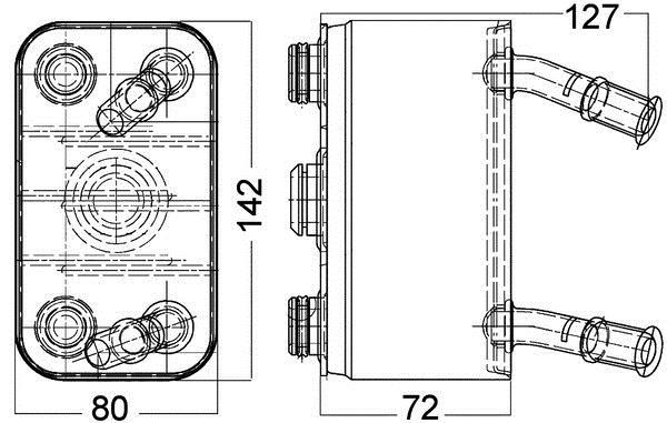 Radiateur d'huile moteur (Refroidisseur d'huile moteur) MAHLE Aftermarket ref. CLC 113 000P