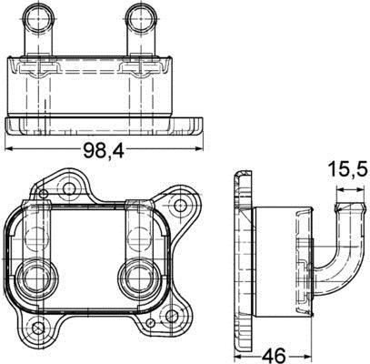 Radiateur d'huile moteur (Refroidisseur d'huile moteur) MAHLE Aftermarket CLC 168 000P