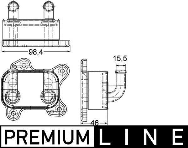Radiateur d'huile moteur (Refroidisseur d'huile moteur) MAHLE Aftermarket CLC 168 000P