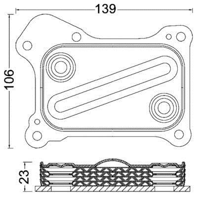 Radiateur d'huile moteur (Refroidisseur d'huile moteur) MAHLE Aftermarket CLC 190 000S