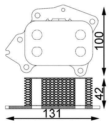 Radiateur d'huile moteur (Refroidisseur d'huile moteur) MAHLE Aftermarket CLC 194 000S