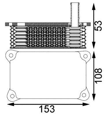 Radiateur d'huile moteur (Refroidisseur d'huile moteur) MAHLE Aftermarket ref. CLC 201 000S