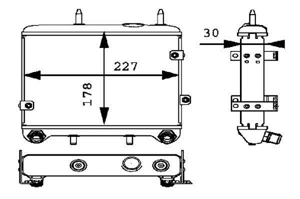 Radiateur d'huile moteur (Refroidisseur d'huile moteur) MAHLE Aftermarket ref. CLC 20 000P