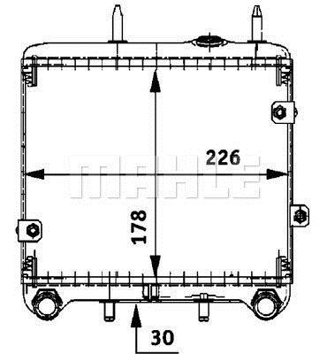Radiateur d'huile moteur (Refroidisseur d'huile moteur) MAHLE Aftermarket ref. CLC 21 000P