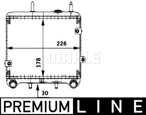 Radiateur d'huile moteur (Refroidisseur d'huile moteur) MAHLE Aftermarket ref. CLC 21 000P