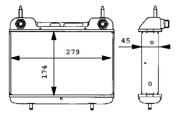 Radiateur d'huile moteur (Refroidisseur d'huile moteur) MAHLE Aftermarket ref. CLC 27 000P